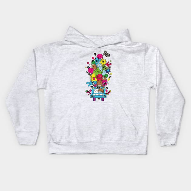 back to school doodle Kids Hoodie by Mako Design 